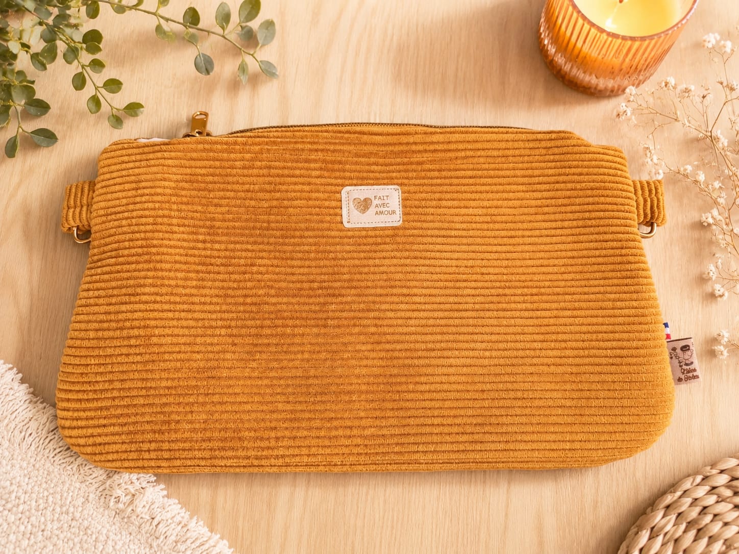 Pochette bandoulière moutarde